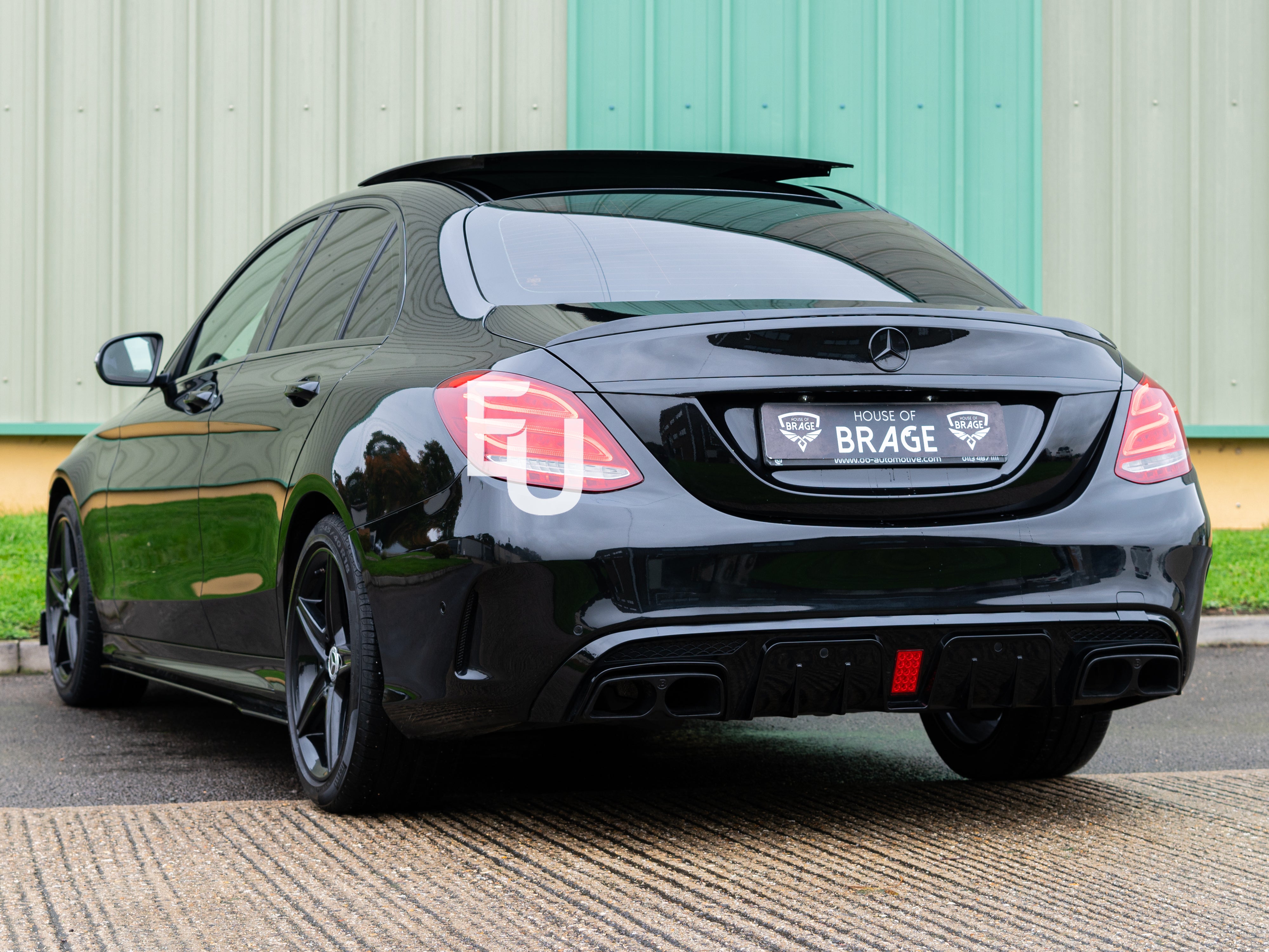 FOR MERCEDES BENZ C CLASS W205 AMG C63 REAR BUMPER DIFFUSER AMG F1 LIGTH STYLE