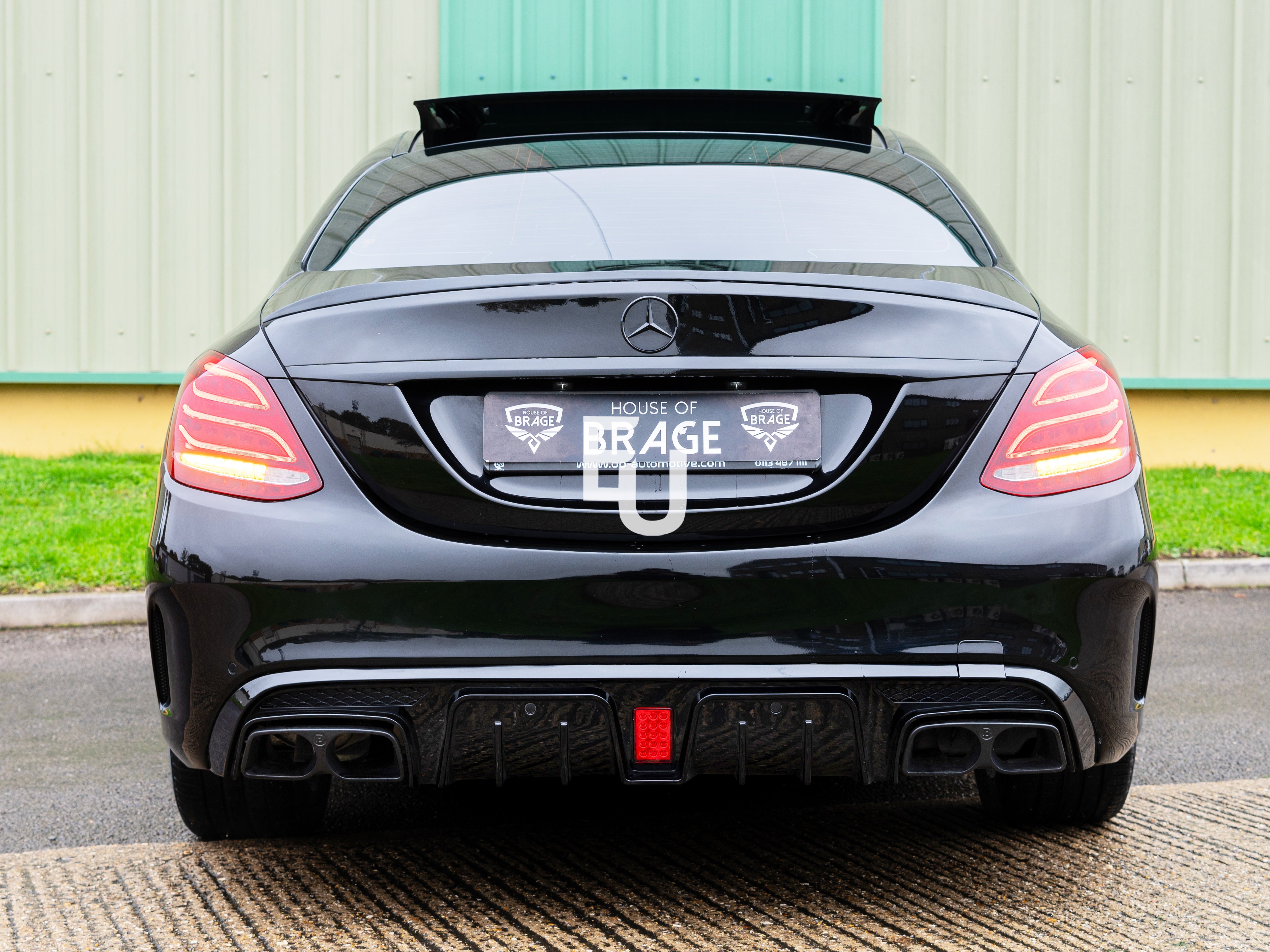 FOR MERCEDES BENZ C CLASS W205 AMG C63 REAR BUMPER DIFFUSER AMG F1 LIGTH STYLE