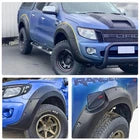Matte Black Wide Wheel Arches Extensions Body Kit For Ford Ranger T6 2012-2015