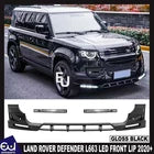 GLOSS LED FRONT LIP SPLITTER BUMPER FOR LAND ROVER DEFENDER 90 110 130 L663 20+
