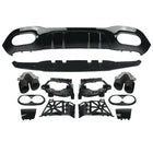 FOR MERCEDES A CLASS W177 AMG A45 LOOK REAR DIFFUSER TAILPIPES & ROOF SPOILER