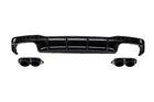 FOR AUDI A7 S-LINE 4K 2019+ S7 LOOK STYLE BLACK REAR DIFFUSER WITH TAILPIPE TIPS