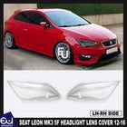 CLEAR HEADLIGHT LENS SHELL LAMPSHADE PAIR LEFT RIGHT FOR SEAT LEON MK3 5F 12-16