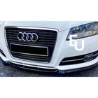FOR AUDI A3 8P S LINE FRONT BUMPER SPLITTER LIP 2008-2013 GLOSS BLACK