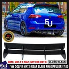 FOR VW GOLF R MK7.5 REAR BLADE FIN DIFFUSER BUMPER SPOILER GLOSS BLACK 17-20