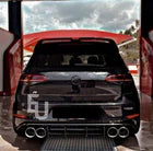 FOR VW GOLF R MK7.5 REAR BLADE FIN DIFFUSER BUMPER SPOILER GLOSS BLACK 17-20