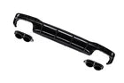 FOR AUDI A7 S-LINE 4K 2019+ S7 LOOK STYLE BLACK REAR DIFFUSER WITH TAILPIPE TIPS