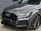 FOR AUDI Q7 SQ7 S LINE 4M BUMPER FRONT SPLITTER LIP SPOILER GLOSS BLACK 16-20
