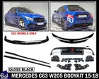 FOR MERCEDES C63 W205 15-18 BODYKIT BODY KIT FRONT SPLITTER REAR DIFFUSER SKIRT