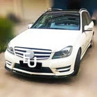 FOR MERCEDES C CLASS W204 S204 FRONT BUMPER LIP SPOILER SPLITTER GLOSS 07-13