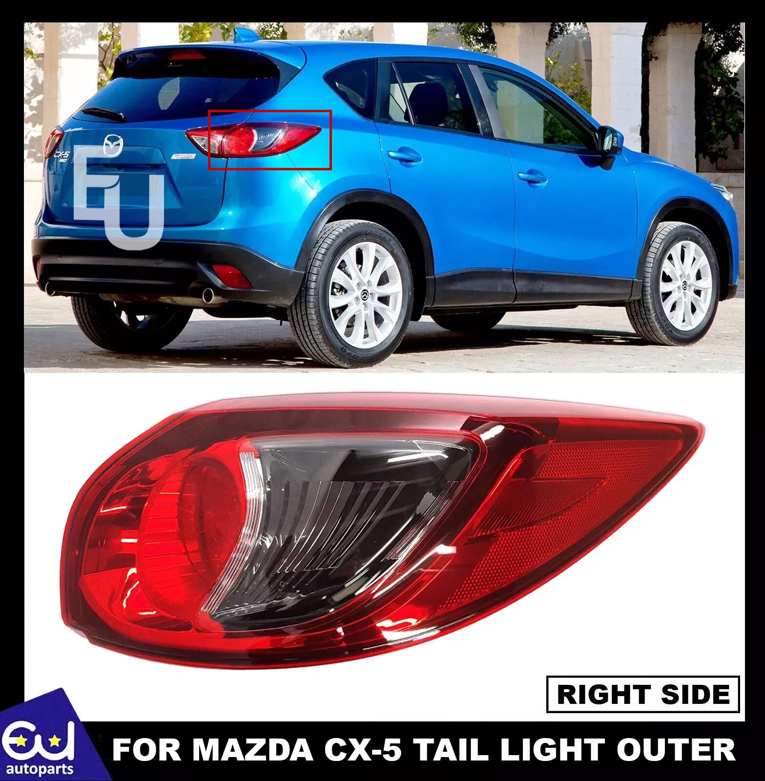 RIGHT SIDE OUTER REAR TAIL LIGHT BRAKE STOP LAMP FOR MAZDA CX-5 CX5 2011-2015 UK