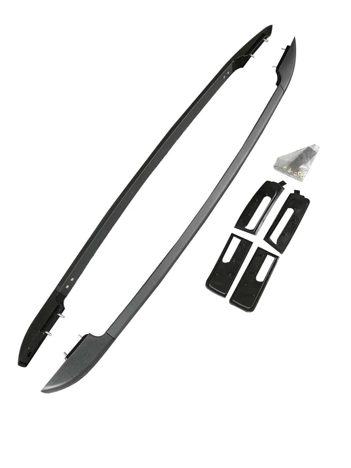 BLACK ROOF RAILS RACK STYLING PAIR OEM STYLE FOR FORD RANGER T6 T7 T8 2011-2022