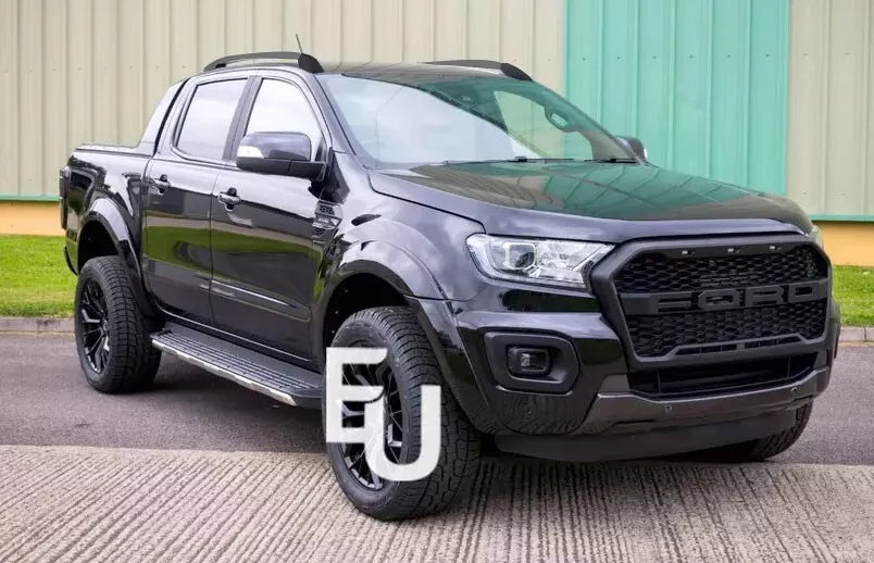 BLACK ROOF RAILS RACK STYLING PAIR OEM STYLE FOR FORD RANGER T6 T7 T8 2011-2022