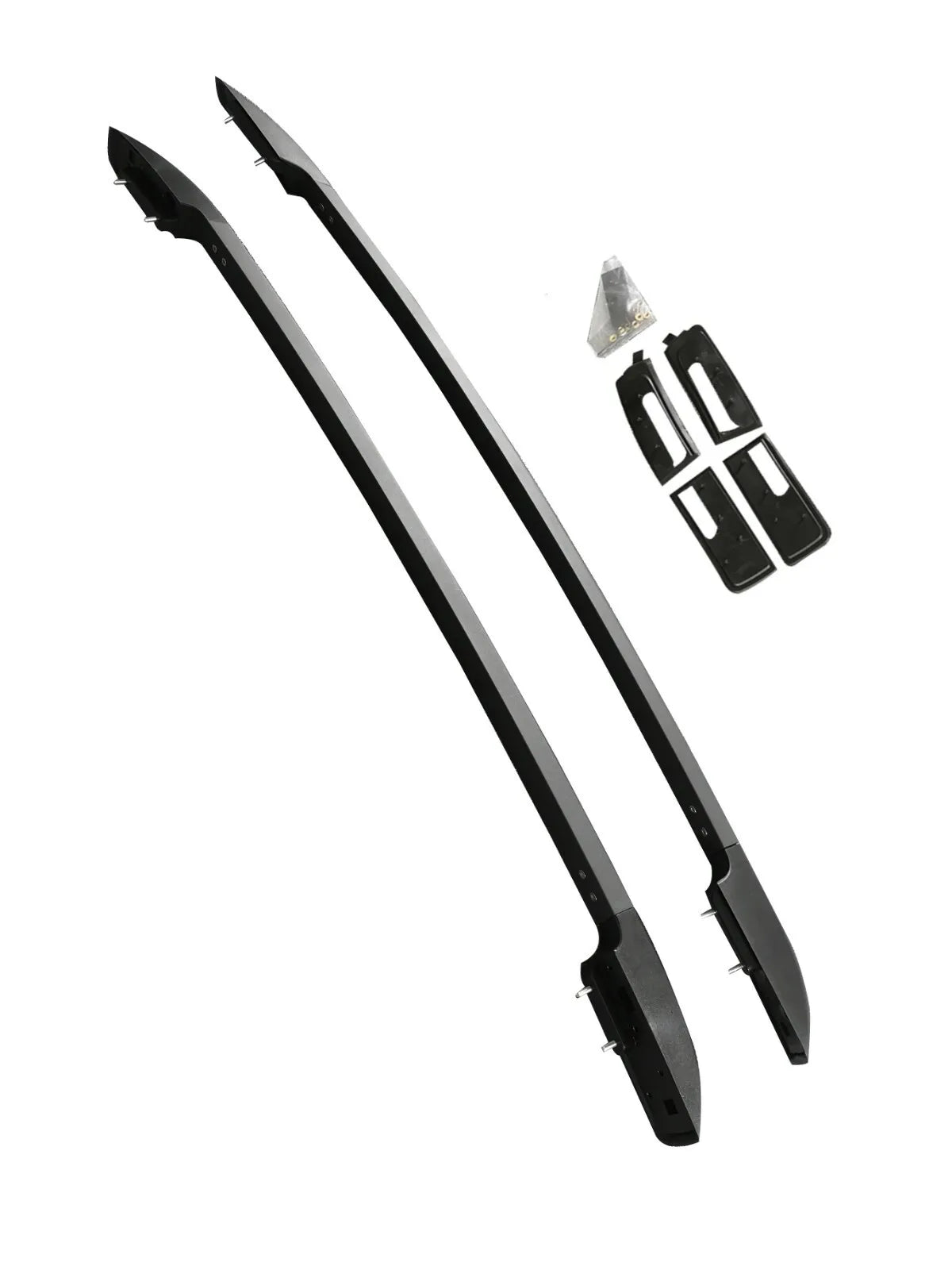 BLACK ROOF RAILS RACK STYLING PAIR OEM STYLE FOR FORD RANGER T6 T7 T8 2011-2022