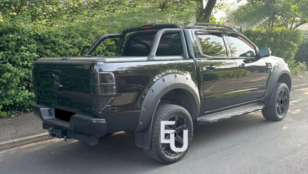 BLACK ROOF RAILS RACK STYLING PAIR OEM STYLE FOR FORD RANGER T6 T7 T8 2011-2022