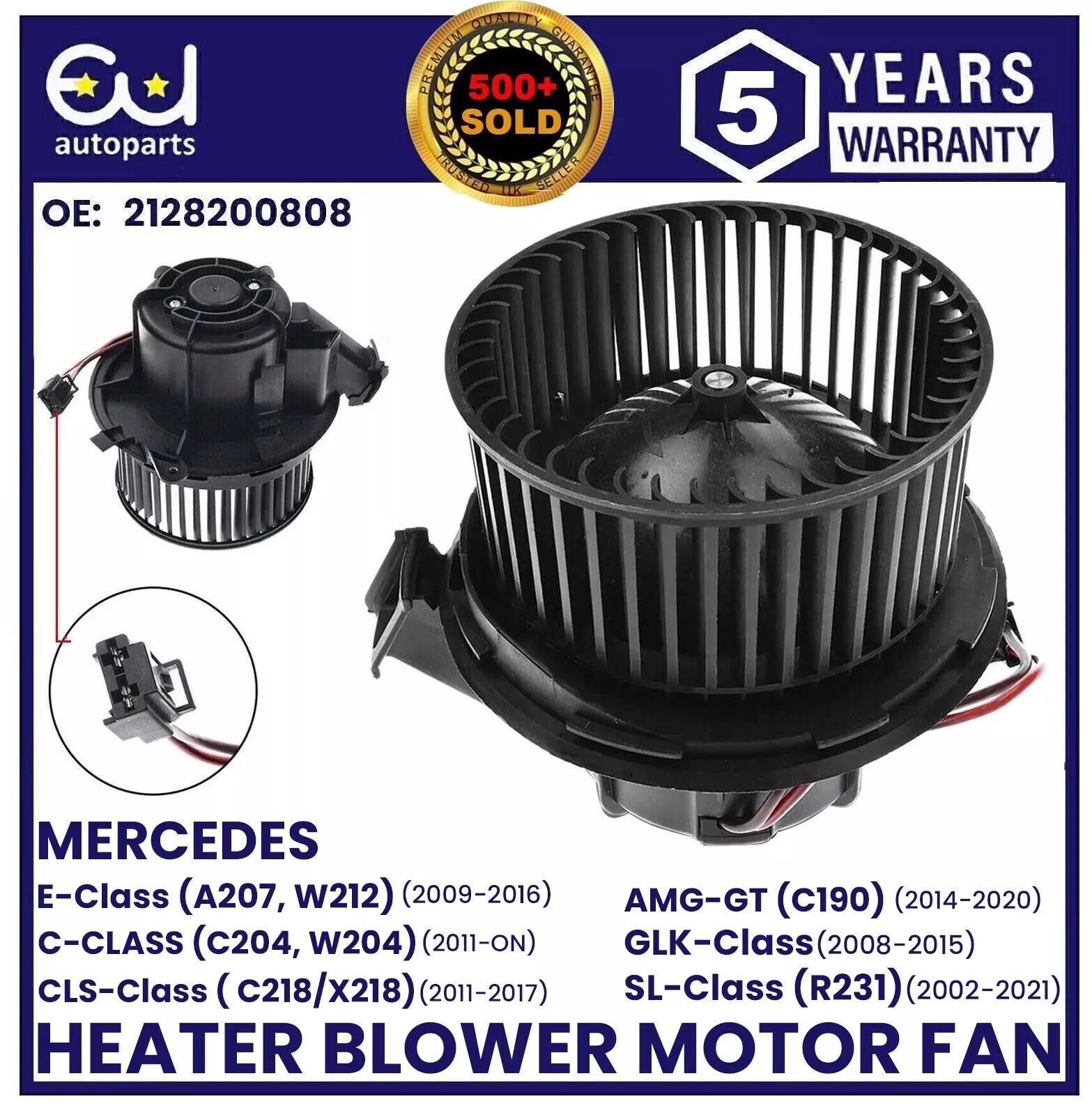 HEATER BLOWER MOTOR FAN FOR MERCEDES C E CLASS W204 GLK C204 C218 AMG GT C190