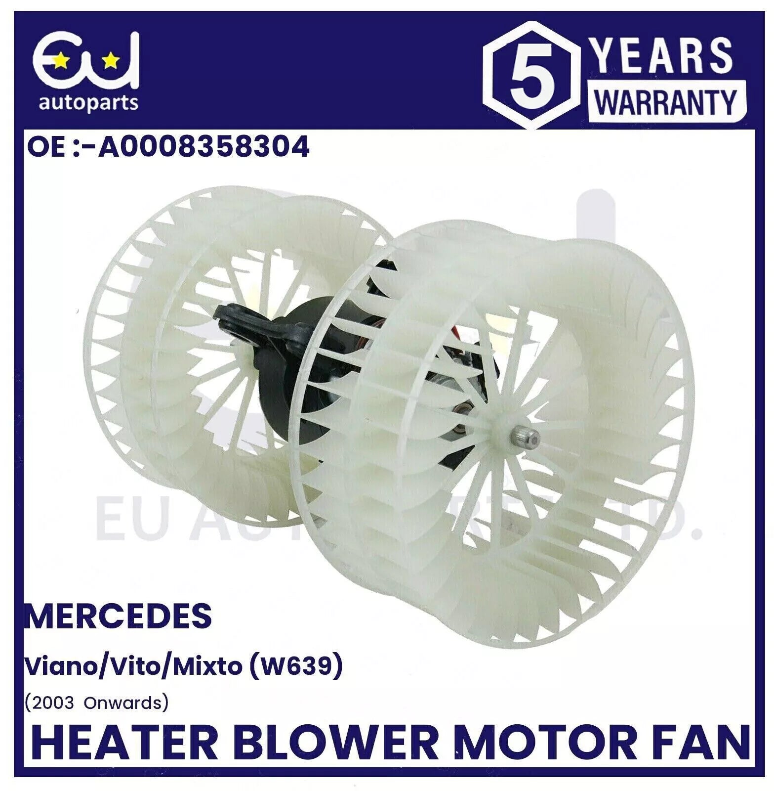 FOR MERCEDES BENZ VIANO VITO MIXTO W639 HEATER BLOWER MOTOR FAN WITHOUT AIR CON