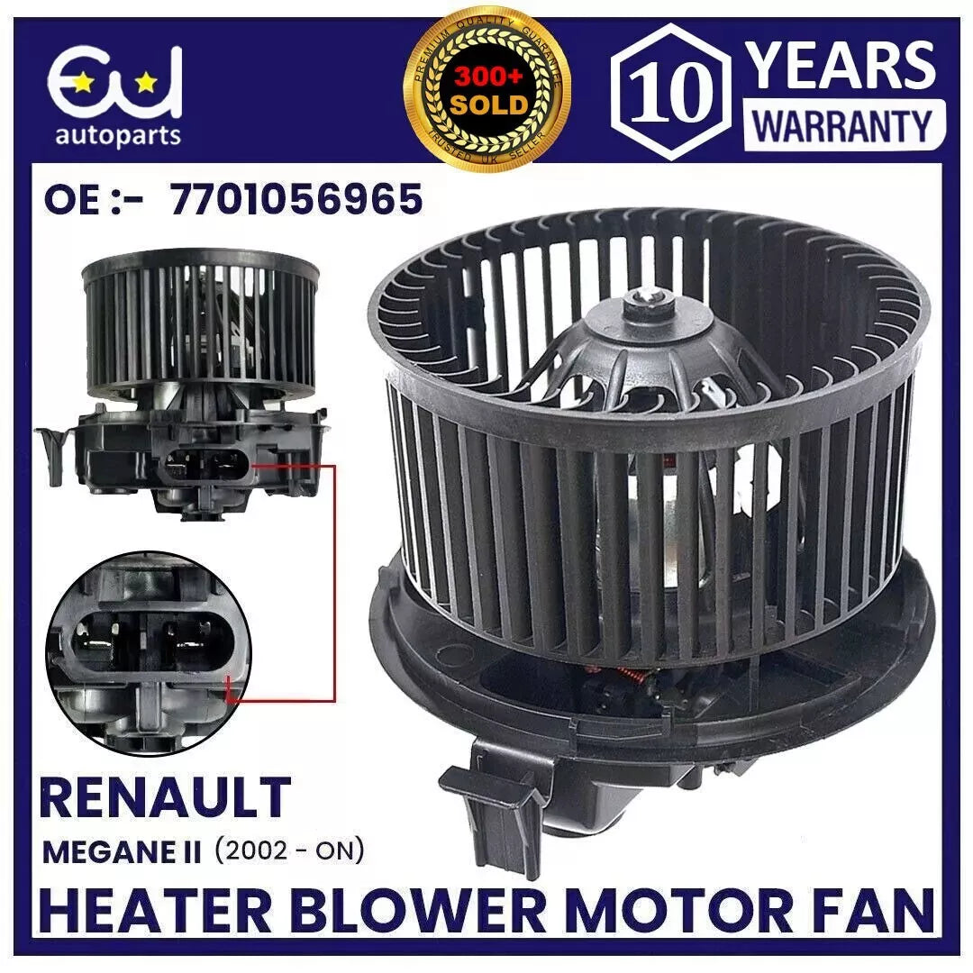 FOR RENAULT MEGANE MK2 02-ON HEATER BLOWER MOTOR FAN WITH AIR CON AC 7701056965