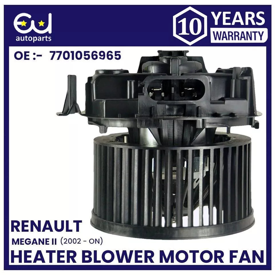 FOR RENAULT MEGANE MK2 02-ON HEATER BLOWER MOTOR FAN WITH AIR CON AC 7701056965
