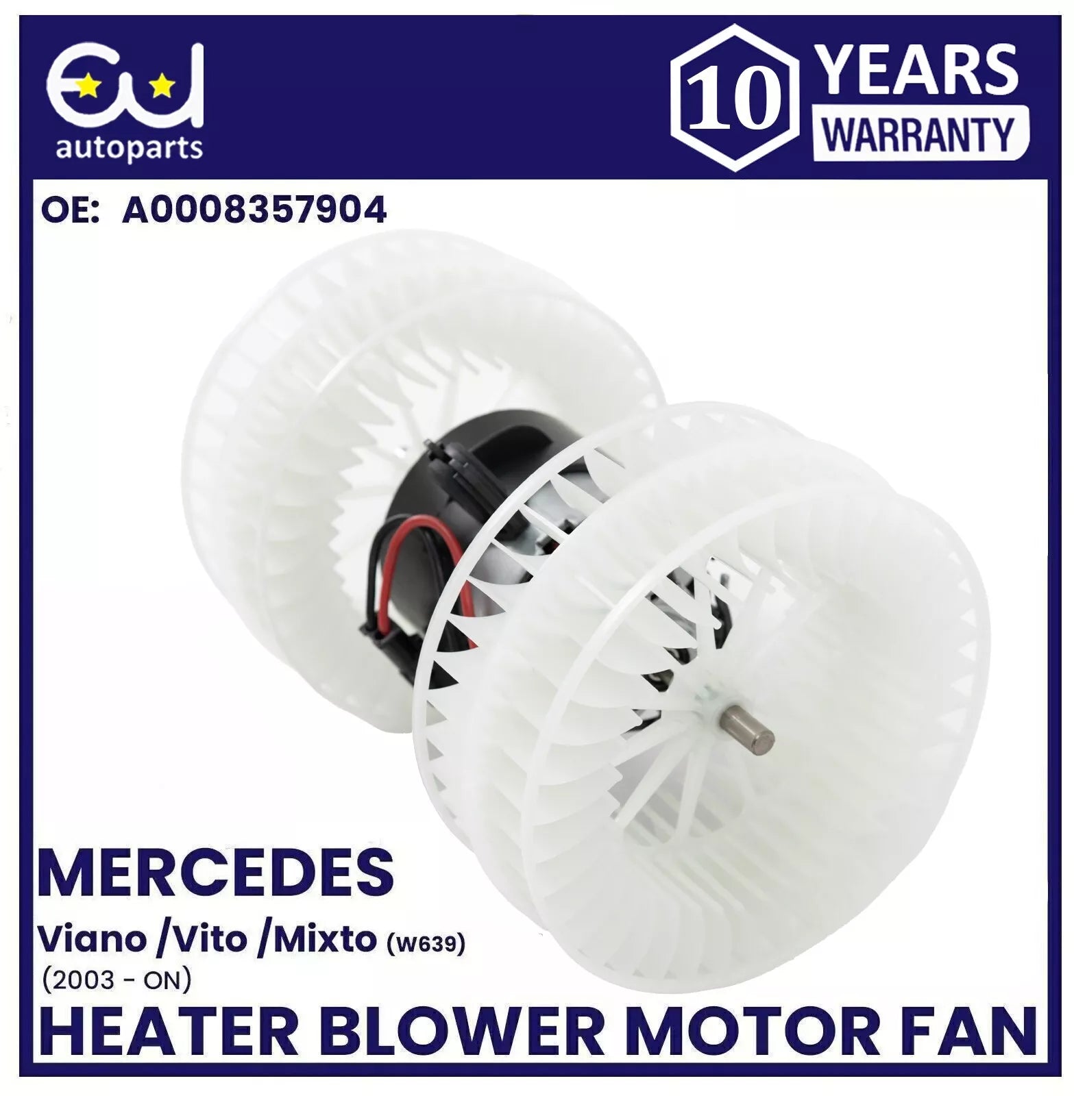 FOR MERCEDES VIANO VITO MIXTO W639 03-ON HEATER BLOWER MOTOR FAN WITH AIR CON AC