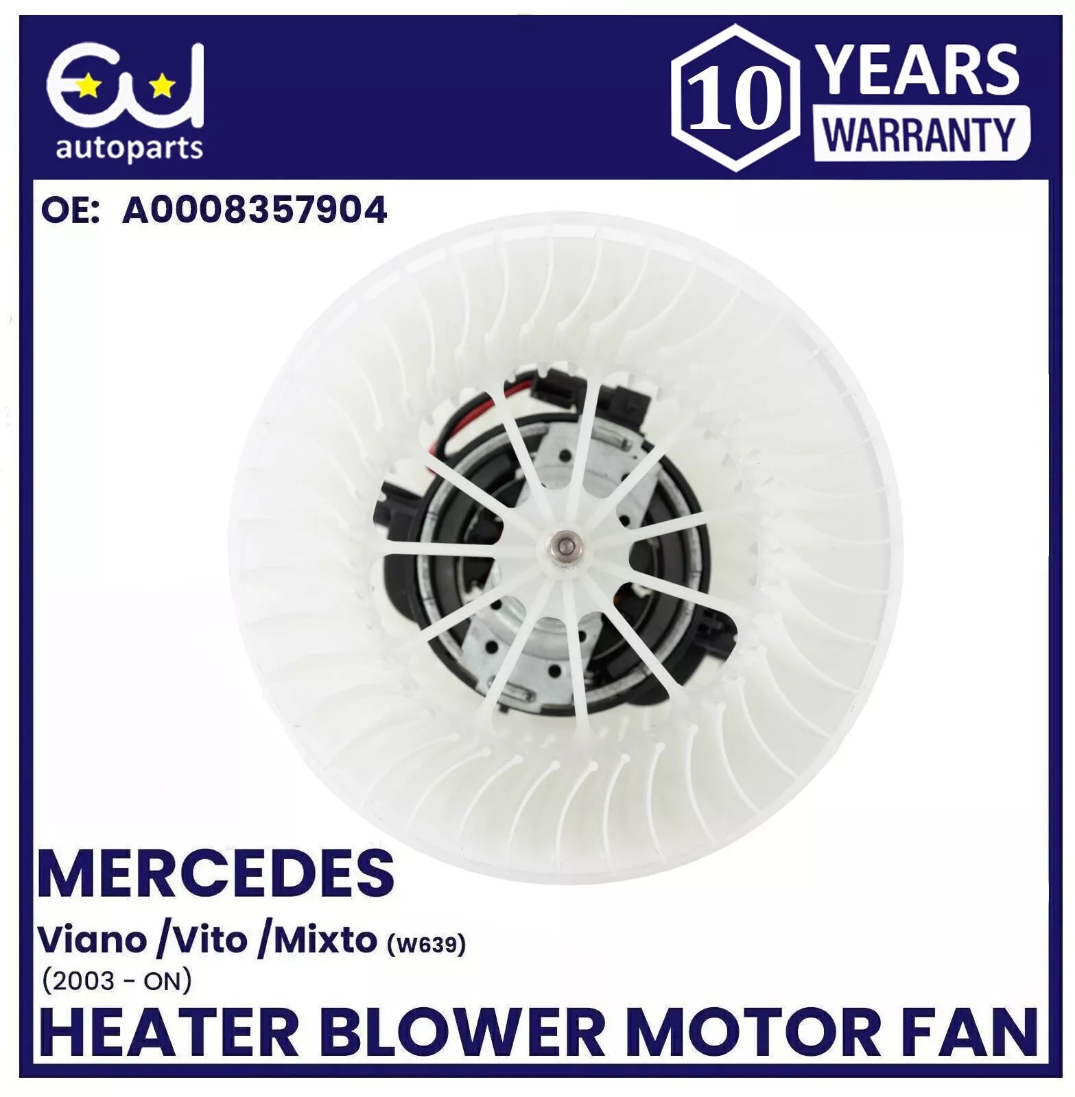 FOR MERCEDES VIANO VITO MIXTO W639 03-ON HEATER BLOWER MOTOR FAN WITH AIR CON AC