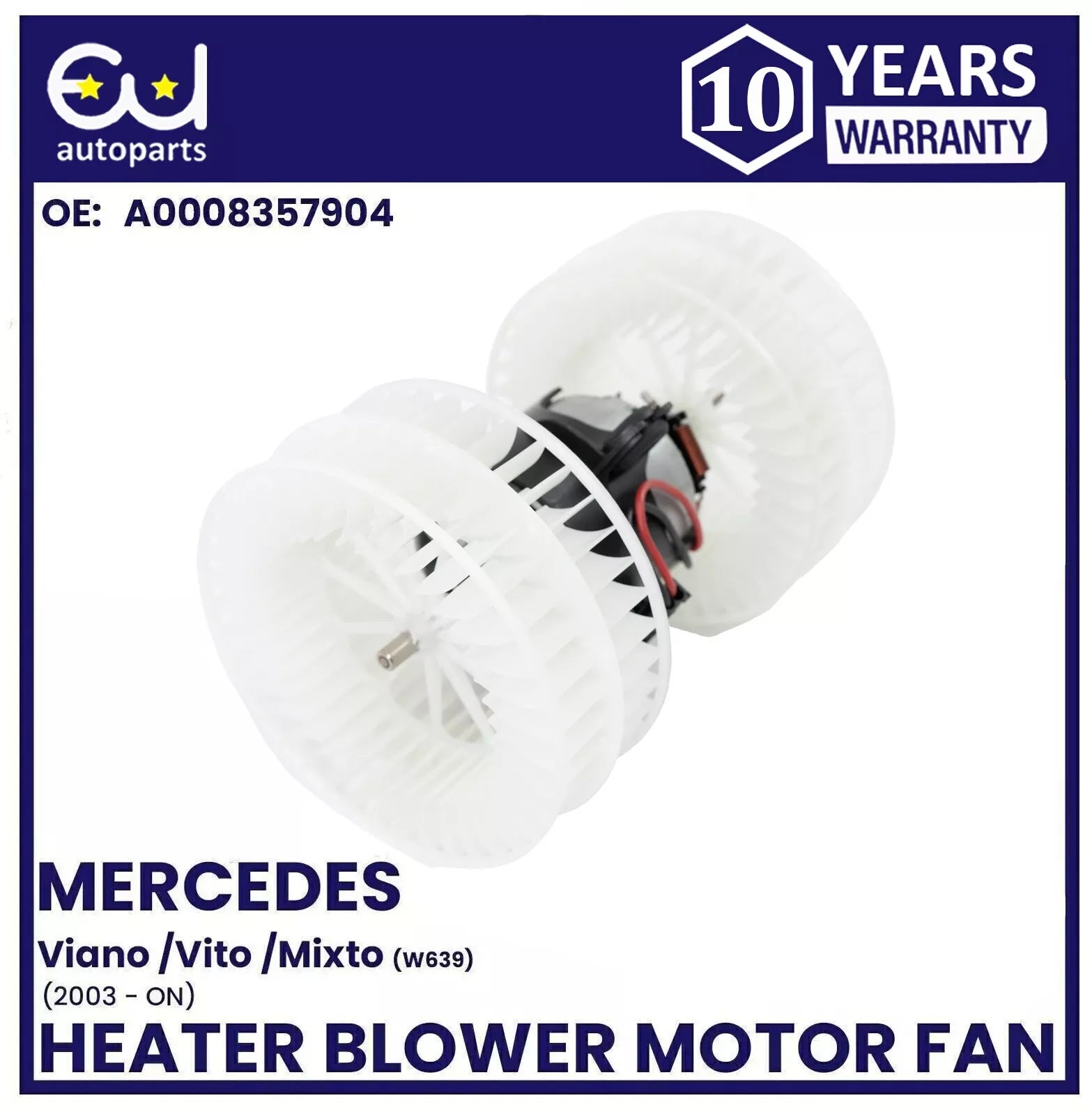 FOR MERCEDES VIANO VITO MIXTO W639 03-ON HEATER BLOWER MOTOR FAN WITH AIR CON AC