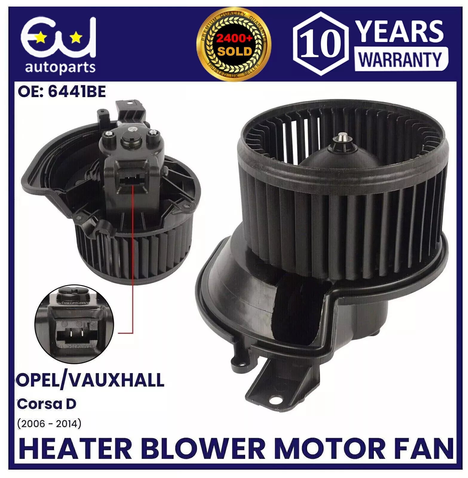 HEATER BLOWER MOTOR FAN FOR VAUXHALL CORSA D MK3 06-14 CORSA E MK4 14-20 ADAM