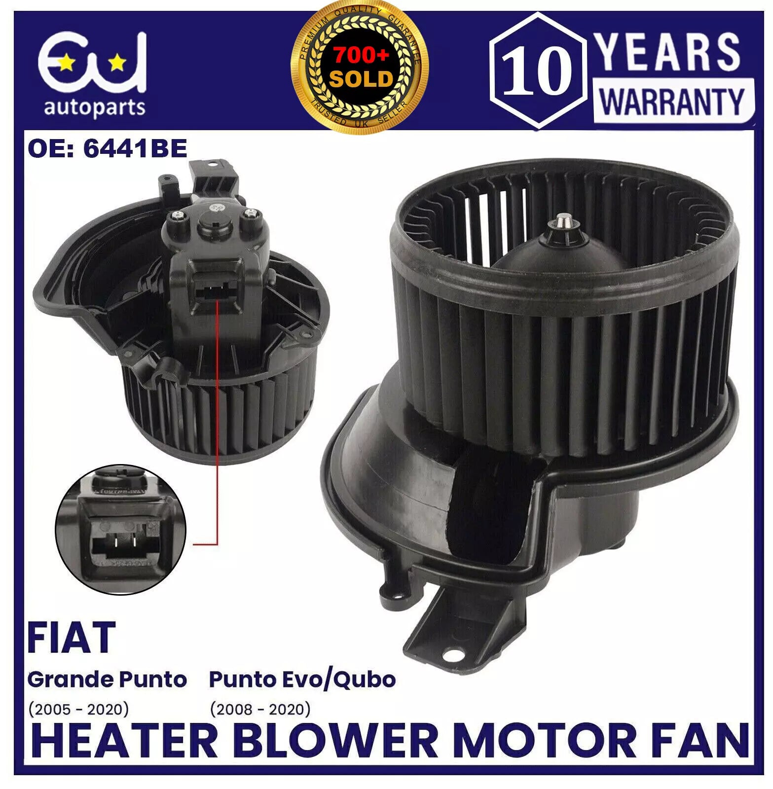 FOR FIAT FIORINO GRANDE PUNTO EVO QUBO VAN CORSA 12-2018 HEATER BLOWER MOTOR FAN