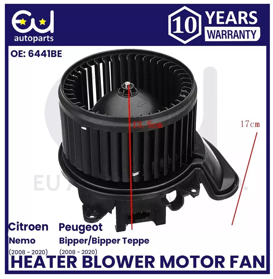 HEATER BLOWER MOTOR FAN FOR PEUGEOT BIPPER CITROEN NEMO 1.3 HDI, 1.4 HDI,1.4 NEW