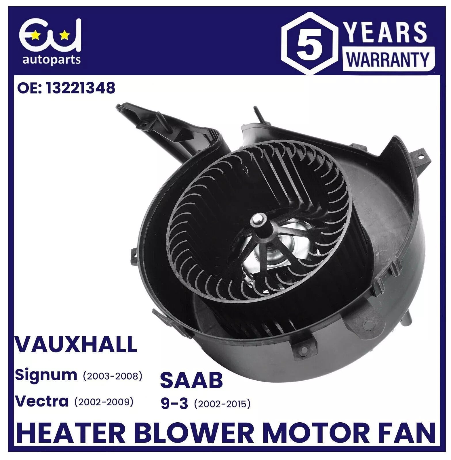 HEATER BLOWER MOTOR FAN FOR OPEL VAUXHALL VECTRA C MK2 SIGNUM Z03 02-08 1845109