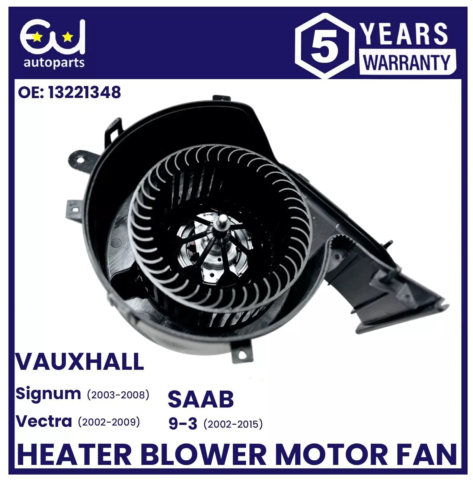 HEATER BLOWER MOTOR FAN FOR SAAB 9-3 9-3X YS3F 02-15 1.8 1.9 2.0 FIAT CROMA 194