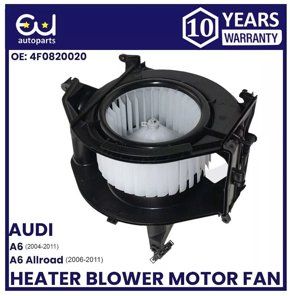 HEATER BLOWER MOTOR FAN WITH CLIMATE CONTROL FOR AUDI A6 C6 2004-2011 4F0820020