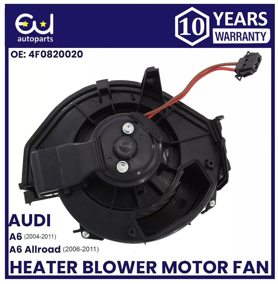 HEATER BLOWER MOTOR FAN WITH CLIMATE CONTROL FOR AUDI A6 C6 2004-2011 4F0820020