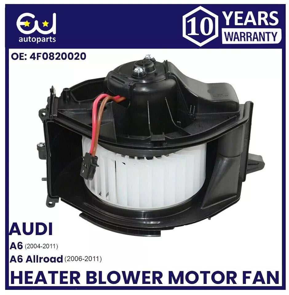 HEATER BLOWER MOTOR FAN WITH CLIMATE CONTROL FOR AUDI A6 C6 2004-2011 4F0820020