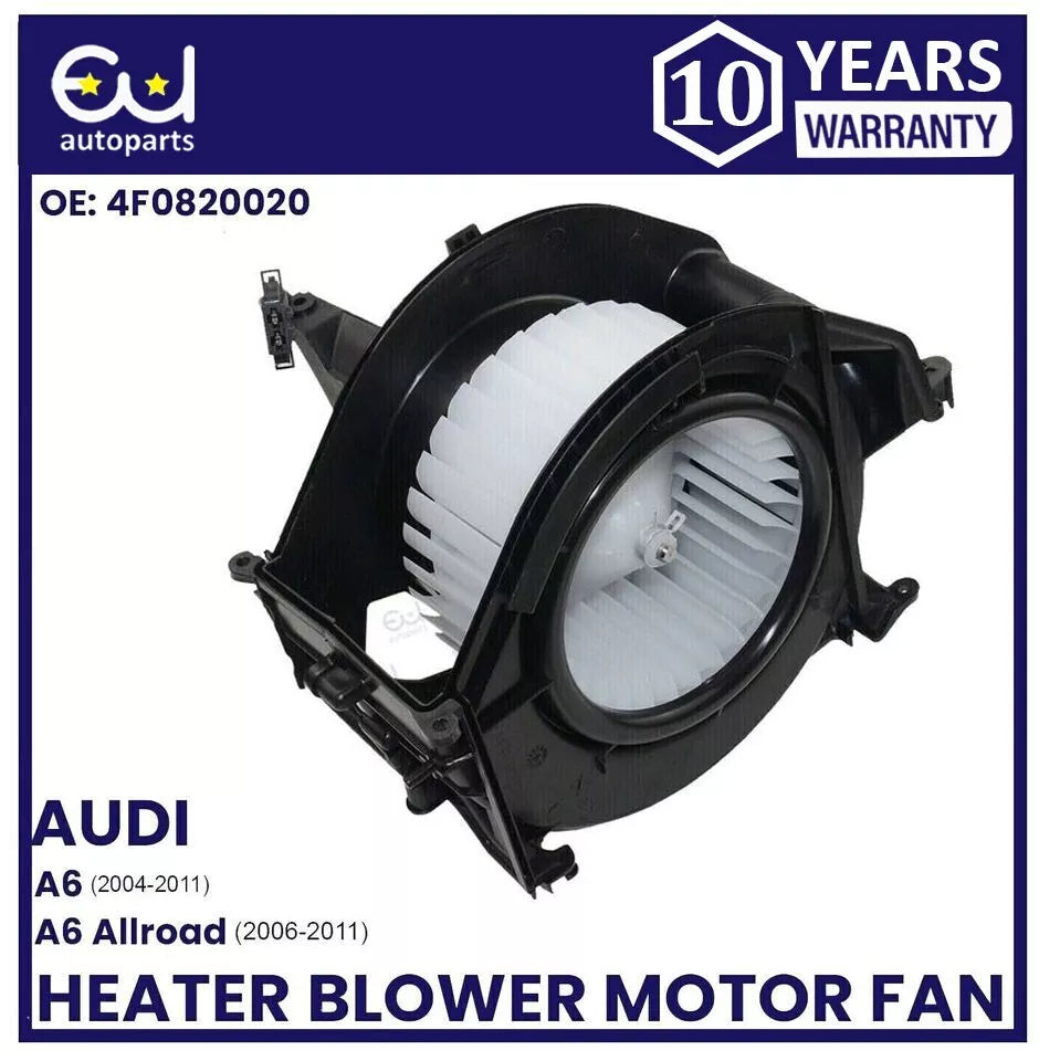 HEATER BLOWER MOTOR FAN WITH CLIMATE CONTROL FOR AUDI A6 C6 2004-2011 4F0820020