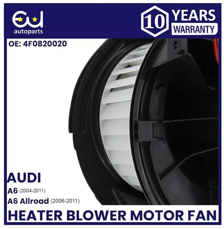 HEATER BLOWER MOTOR FAN WITH CLIMATE CONTROL FOR AUDI A6 C6 2004-2011 4F0820020