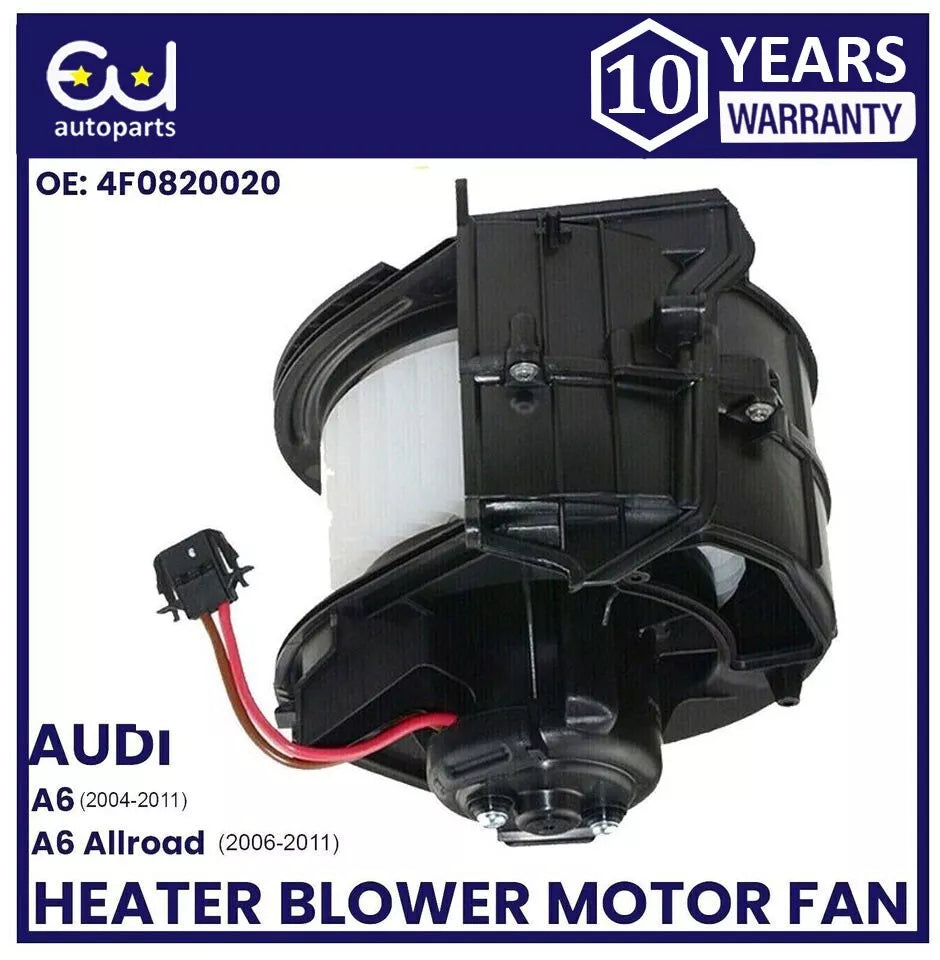 HEATER BLOWER MOTOR FAN WITH CLIMATE CONTROL FOR AUDI A6 C6 2004-2011 4F0820020