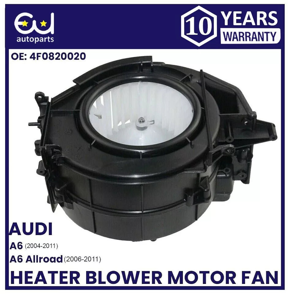 HEATER BLOWER MOTOR FAN WITH CLIMATE CONTROL FOR AUDI A6 C6 2004-2011 4F0820020