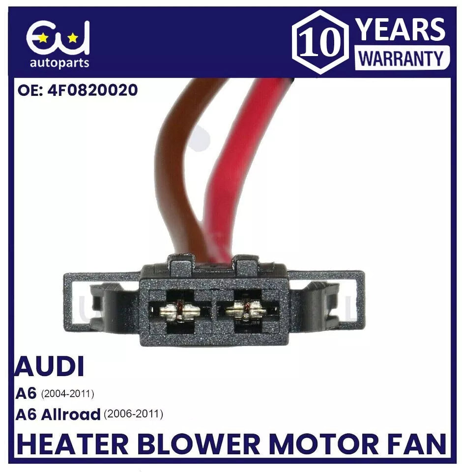HEATER BLOWER MOTOR FAN WITH CLIMATE CONTROL FOR AUDI A6 C6 2004-2011 4F0820020