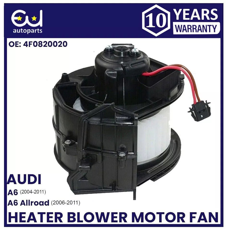 HEATER BLOWER MOTOR FAN WITH CLIMATE CONTROL FOR AUDI A6 C6 2004-2011 4F0820020