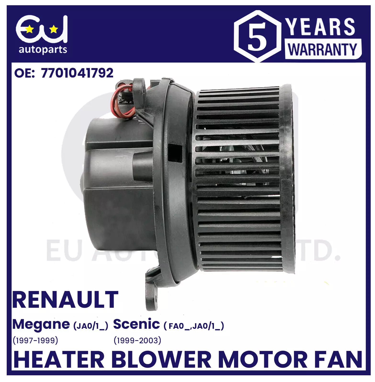 HEATER BLOWER MOTOR FAN WITH A/C FOR RENAULT MEGANE JA0 1 SCENIC MK1 1996-2003
