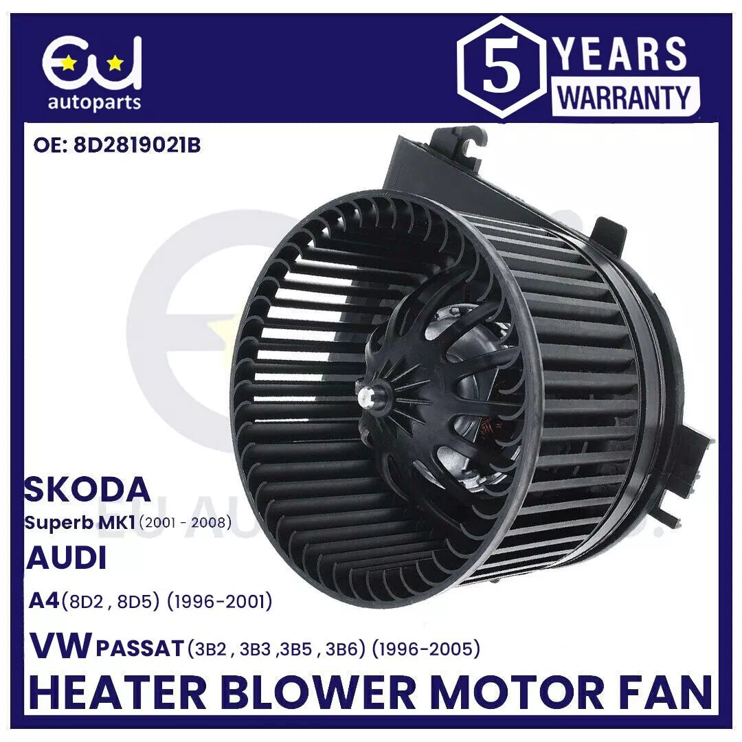 HEATER BLOWER MOTOR FAN FOR AUDI A4 B5 VW PASSAT B3 B4 B5 96-05 8D2819021B RHD