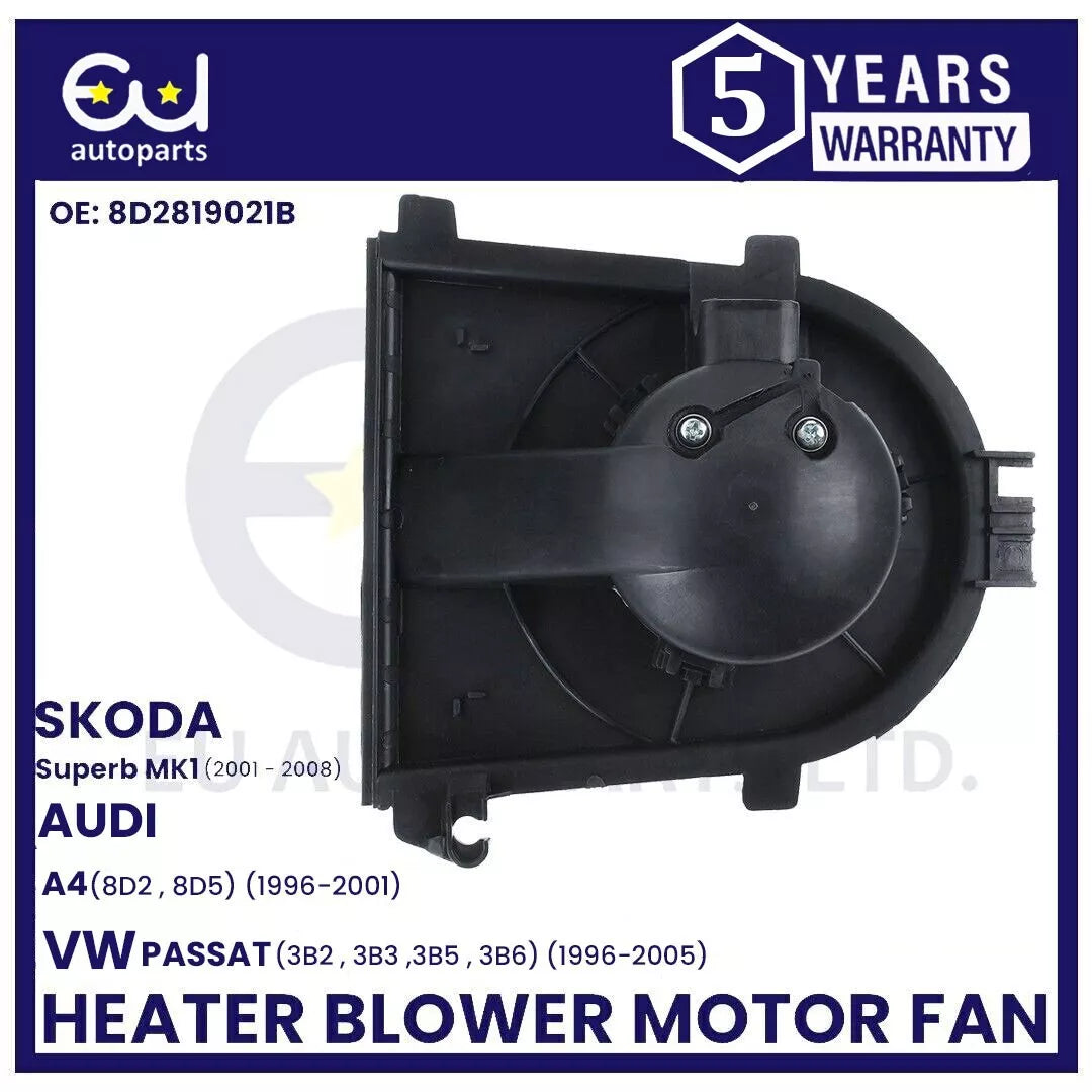 HEATER BLOWER MOTOR FAN FOR AUDI A4 B5 VW PASSAT B3 B4 B5 96-05 8D2819021B RHD
