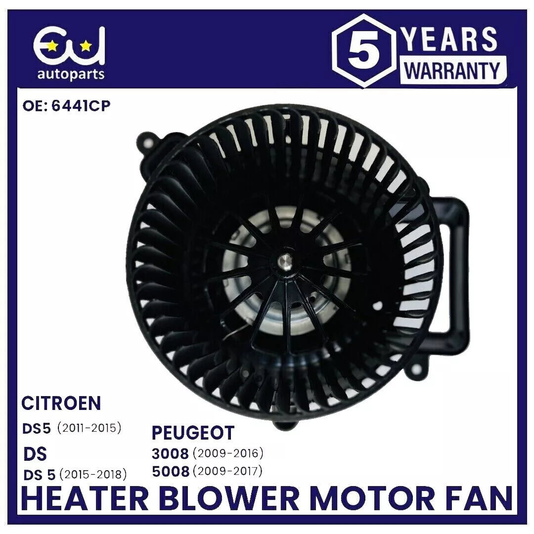 HEATER BLOWER MOTOR FAN FOR CITROEN DS5 DS PEUGEOT 3008 5008 MK1 09-2017 6441CP