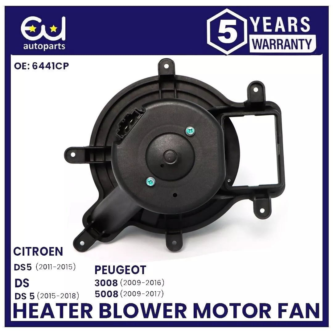 HEATER BLOWER MOTOR FAN FOR CITROEN DS5 DS PEUGEOT 3008 5008 MK1 09-2017 6441CP