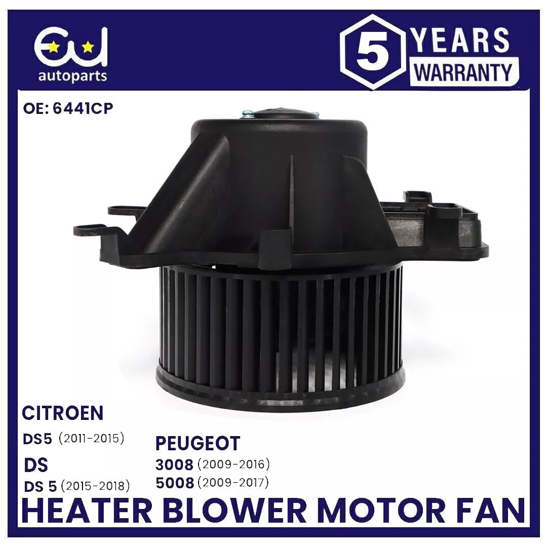 HEATER BLOWER MOTOR FAN FOR CITROEN DS5 DS PEUGEOT 3008 5008 MK1 09-2017 6441CP