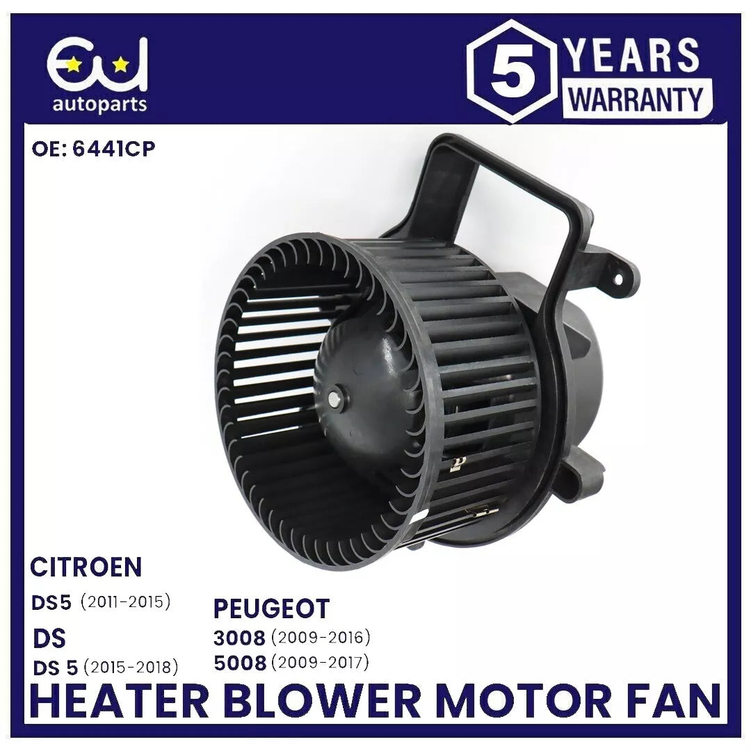 HEATER BLOWER MOTOR FAN FOR CITROEN DS5 DS PEUGEOT 3008 5008 MK1 09-2017 6441CP