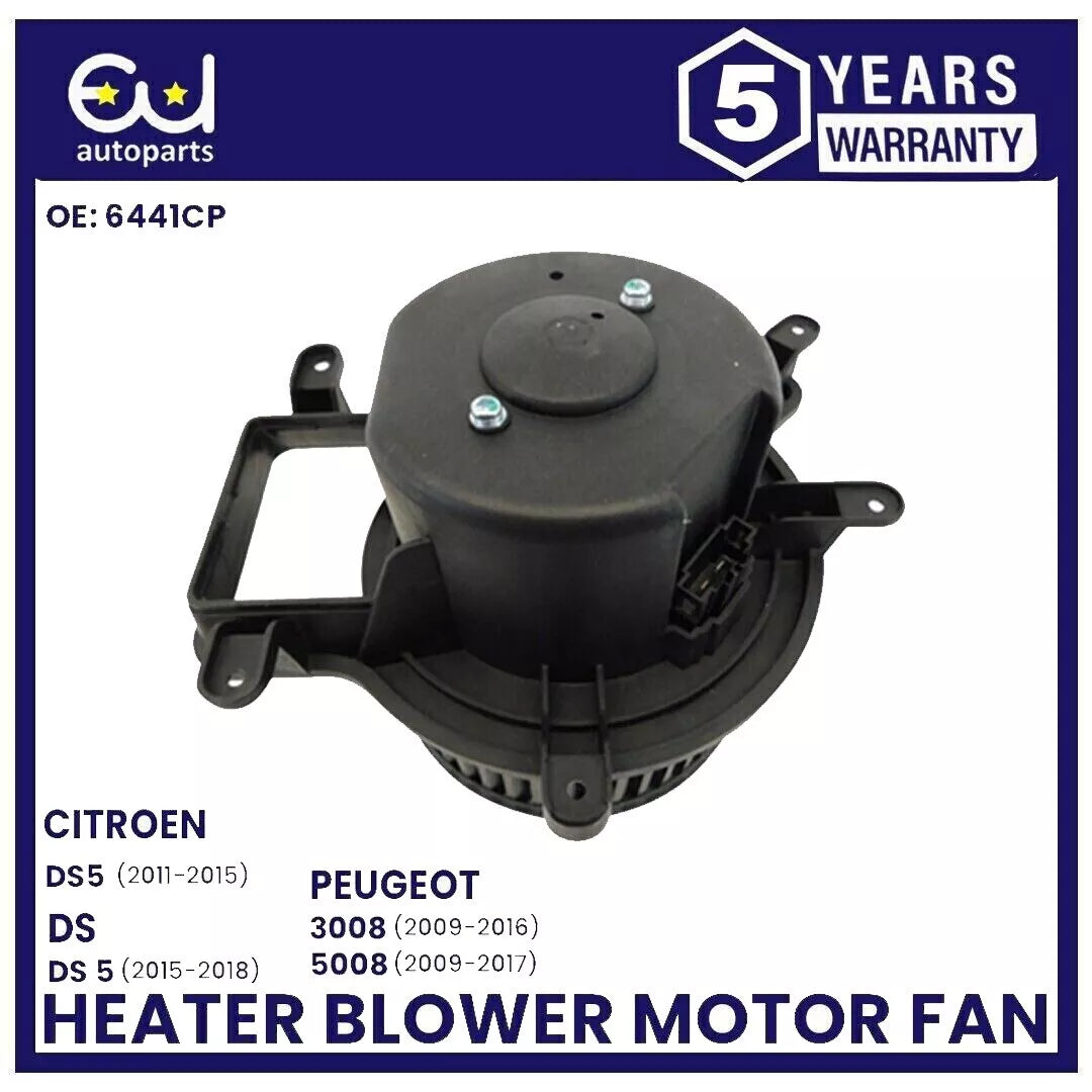 HEATER BLOWER MOTOR FAN FOR CITROEN DS5 DS PEUGEOT 3008 5008 MK1 09-2017 6441CP