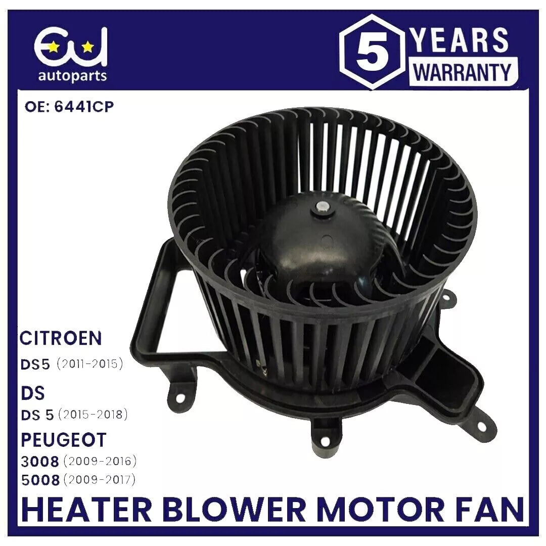 HEATER BLOWER MOTOR FAN FOR CITROEN DS5 DS PEUGEOT 3008 5008 MK1 09-2017 6441CP