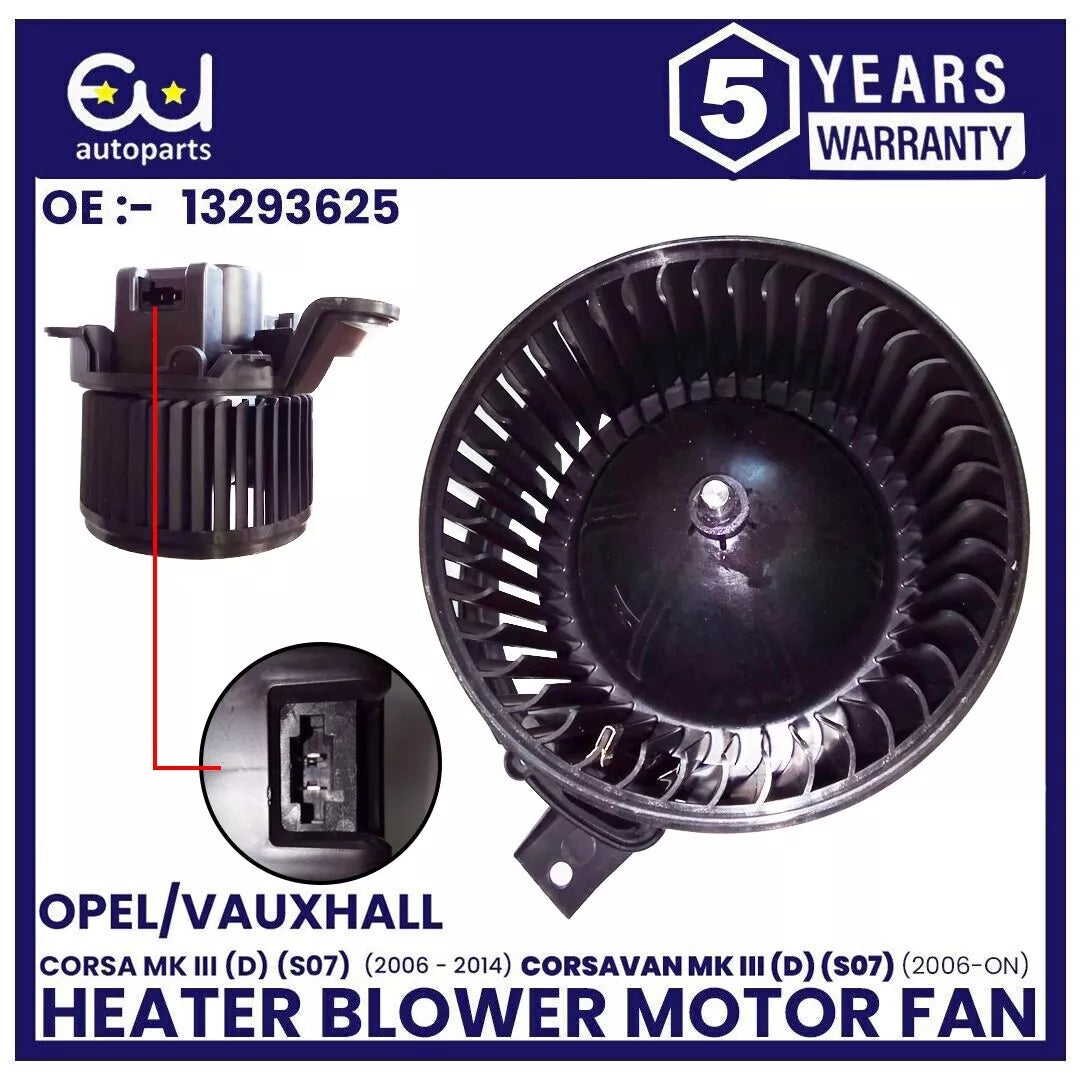 HEATER BLOWER MOTOR FAN FOR VAUXHALL OPEL CORSA D MK3 FIAT GRANDE PUNTO 2005-ON